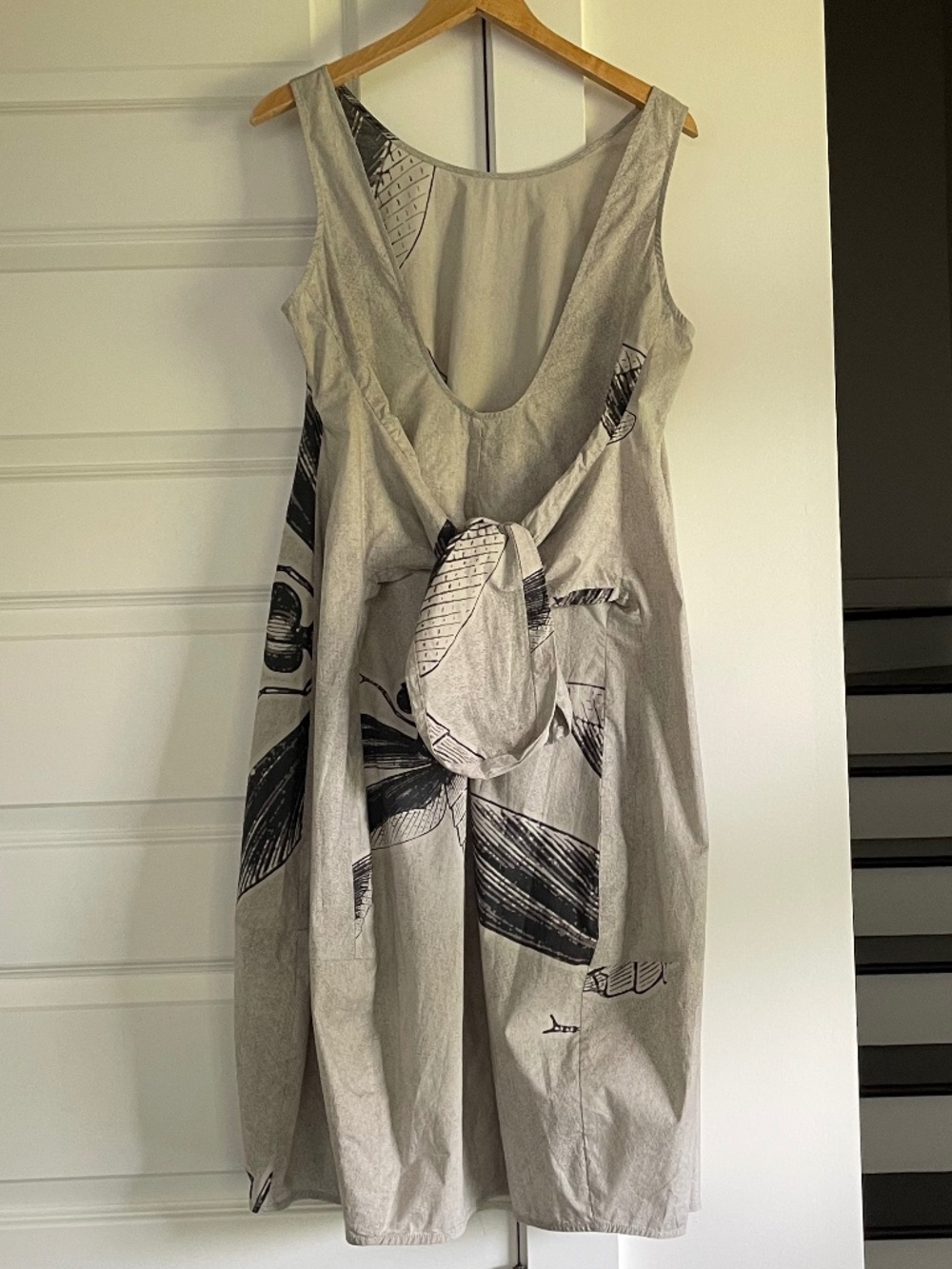 Rundholz Black Label, NWOT, Dragonfly Graphic, Cotton, Sleeveless Dress: Size L - Picture 2 of 7
